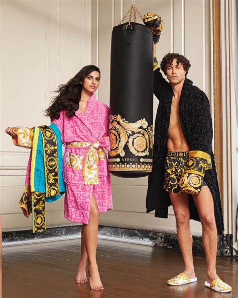 versace bathrobe yellow|versace unisex barocco sleeve robe.